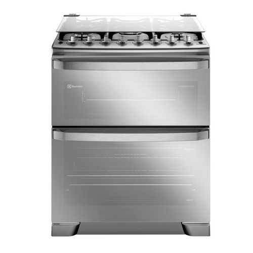 Cocina a Gas Electrolux Experience 5 Hornallas Doble Horno, PerfectCook y VaporBake Inox F5EDM Cocina a Gas Electrolux Experience 5 Hornallas Doble