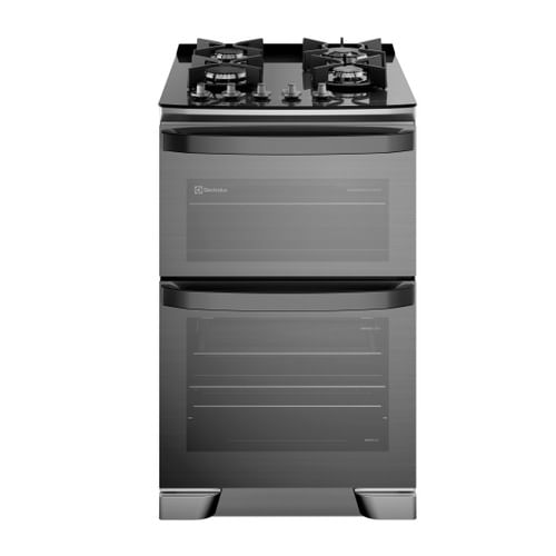Cocina a Gas Electrolux Expert 4 Hornallas Doble Horno, PerfectCook360 y VaporBake Inox F4EAD