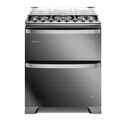Cocina a Gas Electrolux Experience 5 Hornallas Doble Horno, PerfectCook y VaporBake Inox F5EDM